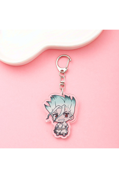Choice 5cm 2 Anime Dr.STONE Acrylic Car Keychain Accessories Bag Charm Cute C...