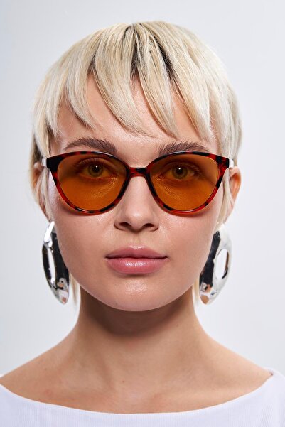 Bilge Karga Marion Leopard Orange Sunglasses