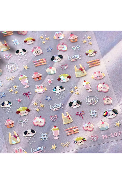 Choice M1079 جرو لطيف، أرنب، دب، كرز، قوس قزح، سحابة، بالون، شجرة، شمعة، حب، ...