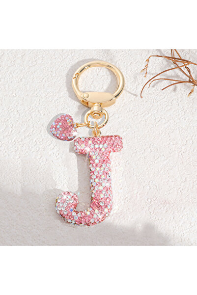 Choice J Initial Keychain for Women Girls,Bling Letter Key chain Initial with...