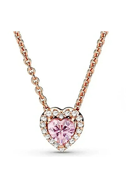Choice AMN021 قلادة ملونة على شكل قلب من الفضة الإسترلينية عيار 925 الأصلية ق...