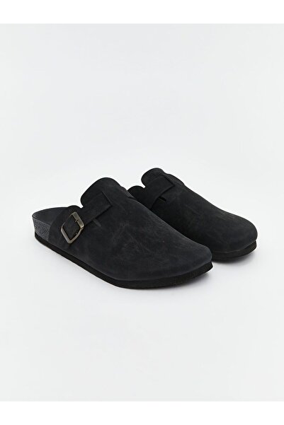 LC Waikiki Lcw Steps Black Suede Look Men's Slippers