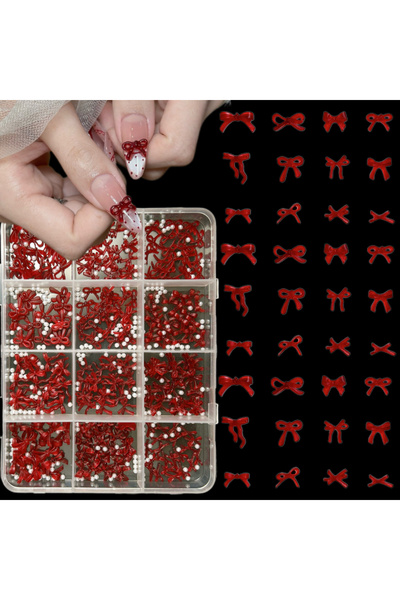 Choice M8870-12 علبة واحدة من سلسلة الأقواس الصغيرة البسيطة، زينة فن الأظافر من الراتنج، ثلاثية الأبعاد، إبداعية، لونين، موجة