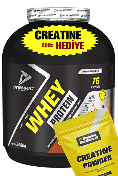 Dynamic Nutrition Whey Protein Tozu 2280 G + Creatine 200 G Hediye - 76 Porsi...