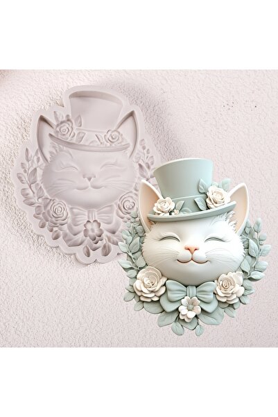Choice Grey Silicone Cat Mold for Fondant, Soft Candy - DIY Tools for Thanksgiving, Valentine's Day, Mother