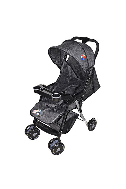 Kiko COMFORTABLE STROLLER 6 WHEELS ( 0 M+ ) Grey