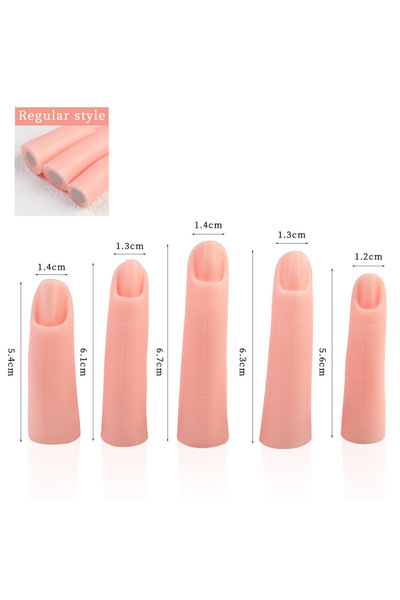 Choice مجموعة من 5 قطع من أظافر السيليكون الاصطناعية للتدريب على فن تزيين الأ...