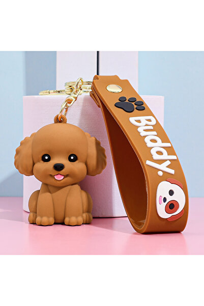 Choice KC6403 Cute Dog Keychain with 3D Design - Detailed Puppy Figure Keyrin...