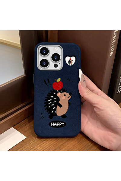 ucuc جراب سيليكون أزرق متوافق مع آيفون 16 برو ماكس، يحمي الكاميرا ويماور الصد...