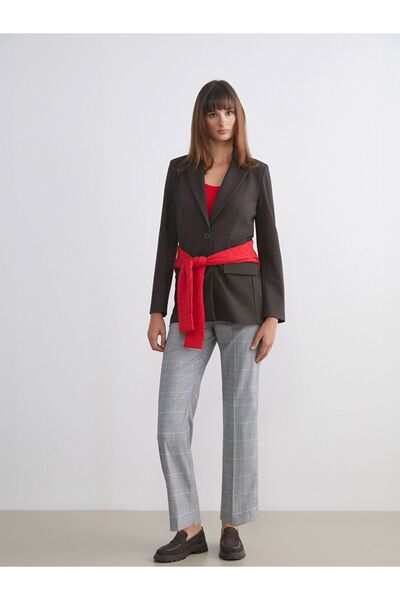 LC Waikiki Slim Fit Plaid Women's Trousers