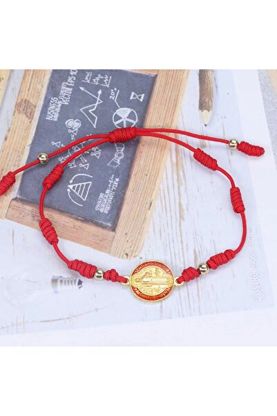 Choice طقم سانت بنديكت مكون من قطعة واحدة من سوار سانت بنديكت الأحمر الدائري ...