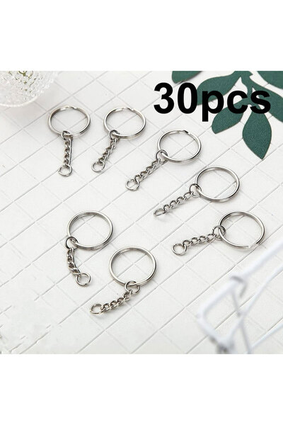 Choice 30 قطعة أو 30/50/100 قطعة من سلاسل المفاتيح مع سلسلة وحلقة وصل، إكسسوارات تزيين المجوهرات التي تصنعها بنفسك، للهالوين.