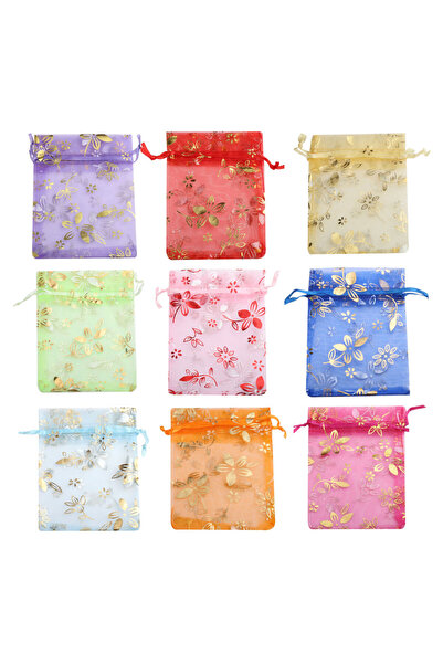 Choice 9x12cm mixed 20pcs 9x12cm 10x15cm 13x18cm New Organza Jewelry Bag Gold...