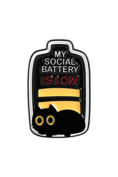 Choice QHXZ5340 Socially Awkward Enamel Pins Social Battery Low Brooches Lape...