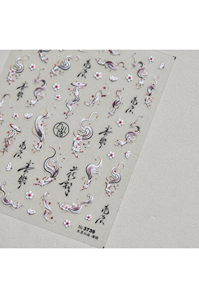 NAILFYOU قطعة واحدة to3739 ملصقات فن الأظافر بتقنية 5D Kawaii Ink Wash، بتصمي...