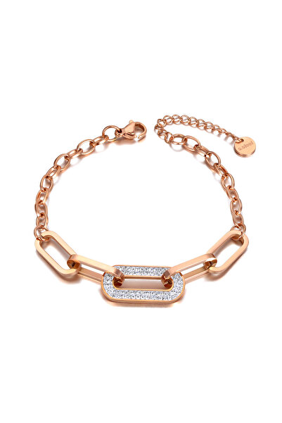 Choice سوار لوكير B21001R بتصميم هندسي أنيق مرصع بكريستال الزركونيا المكعبة، ...