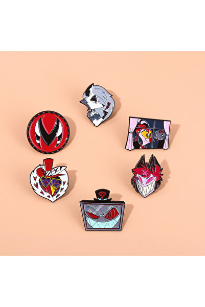 Choice 6 قطع من دبابيس الزينة المصنوعة من المينا والمستوحاة من شخصيات فيلم "ه...