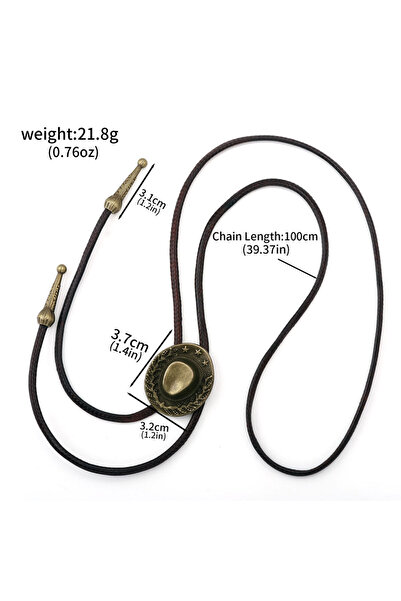 Choice N01183-04 قلادة رعاة البقر الغربية الكلاسيكية، ربطة عنق بولو، قلادة شخ...