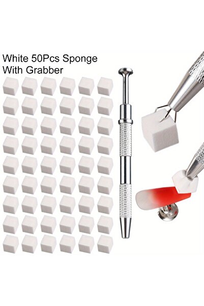 Choice White 51pc 1/50/100Pcs Square Nail Art Sponge Set Gradient Nail Brushes Gel Polish Design Nail Spon