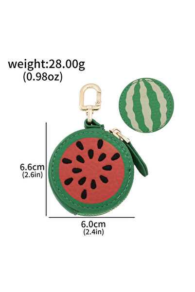 Choice محفظة نقود صغيرة على شكل بطيخة، مزينة بقلادة من الجلد الصناعي على شكل ...