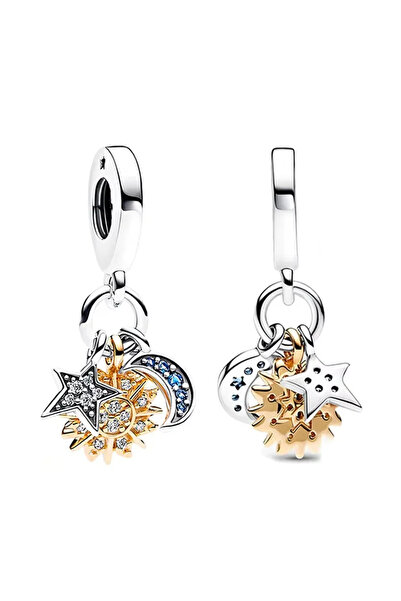 Choice AMC01192 Sparkling 925 Sterling Silver Stars Moon Sun Flower Earrings ...