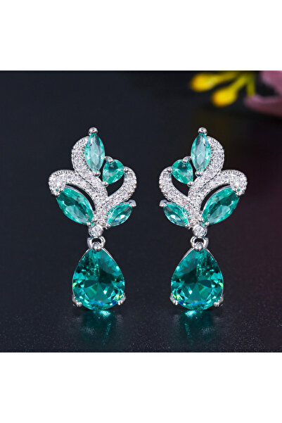 Choice E2880 Huitan Gorgeous Green CZ Dangle Earrings for Women New Trendy Wedding Engagement Female Earrin