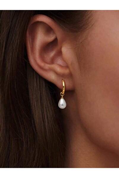 Choice زوج واحد من الأقراط الذهبية المصنوعة من الفولاذ المقاوم للصدأ، مقاومة ...