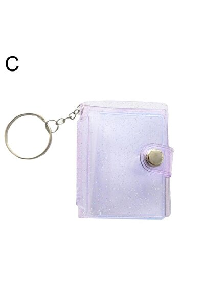 Choice ألبوم صور صغير بحجم 2 بوصة، صفحات مزينة بالترتر الشفاف، حامل بطاقات صو...