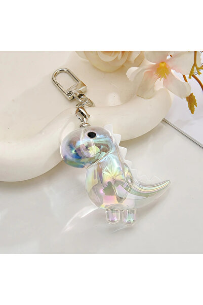 Choice White Colorful and Cute Little Dinosaur Acrylic Keychain, Fashionable ...