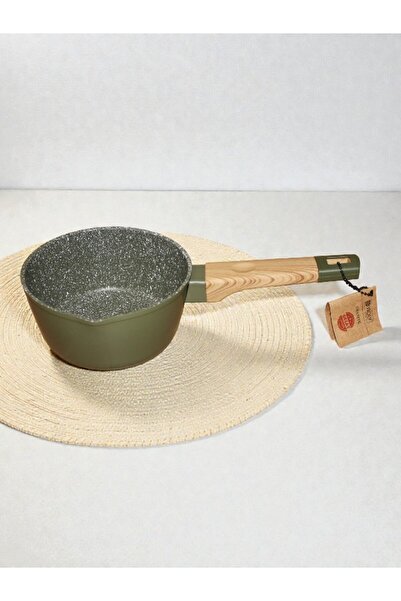 WDA Non-Stick Saucepan with Wooden Handle – Granite Coated Cooking Pot, Heat ...