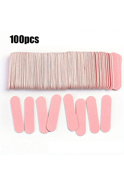 Choice مجموعة من 100 قطعة من مبارد الأظافر الوردية، 50/100 قطعة، ذات وجهين، م...