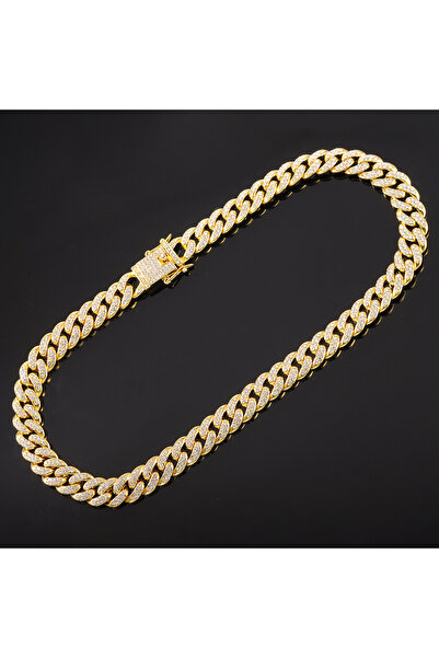 Choice قلادة بطول 50 سم (20 بوصة) وعرض 13 مم، مع ساعة وسوار، بتصميم هيب هوب م...