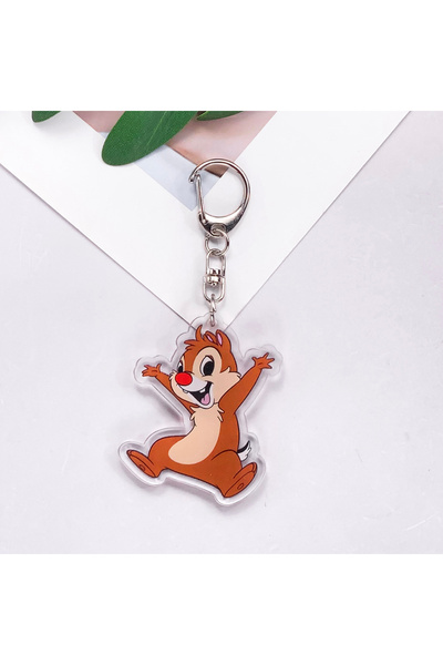 Miniso 5 cm 6 Disney Chip 'n' Dale Kawaii Funny Acrylic Car Keychain Accessor...