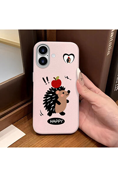 ucuc جراب سيليكون وردي اللون متوافق مع آيفون 16، يحمي الكاميرا ويماور الصدمات...