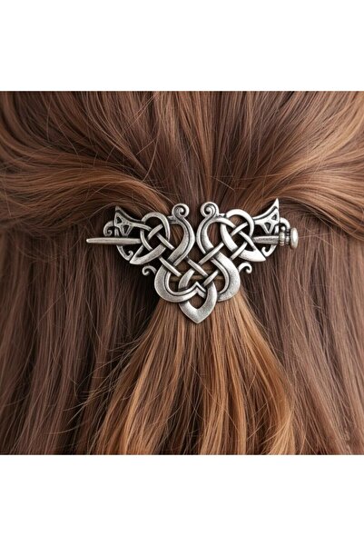 Choice دبوس شعر على شكل تنين فايكنغ، دبوس شعر معدني على شكل عقدة سلتيك، إكسسوار شعر من الأساطير الإسكندنافية، إكسسوار شعر من العصور الوسطى.