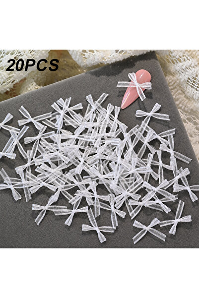 Choice 20 قطعة من شرائط الأورجانزا ثلاثية الأبعاد لتزيين الأظافر، مزينة بفيون...