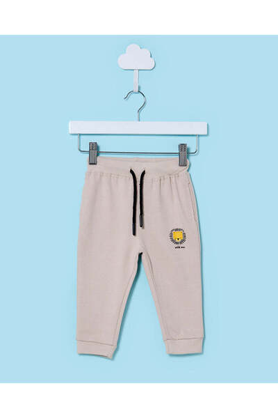 REDTAG Infant Boys Beige Basic Track Pants