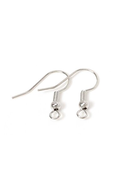 Choice 100pcs Rhodium 100pcs Women Ear Hooks Dangle Earrings Clasps Findings ...