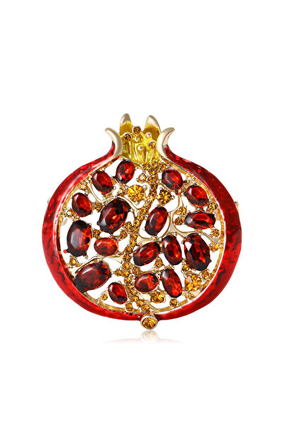 Choice YA3341-1 بروش فاخر مرصع بأحجار الراين على شكل رمان، قطعة واحدة، للنساء...