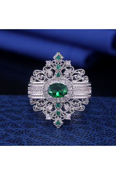 Choice 9 B2893 Huitan Ancient Egypt Luxury Crown Shaped Cocktail Party Rings For Women Hyperbole Jewelry Wh