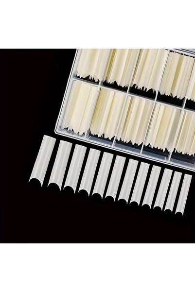Choice Bp006-2 ٢٤٠ قطعة من أطراف الأظافر الجاهزة (أطراف مربعة فرنسية) طويلة ج...