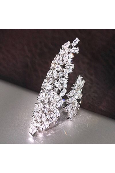 Choice خاتم نسائي أنيق قابل لتغيير الحجم A167 من هويتان، بتصميم هندسي فاخر، مناسب للحفلات والخطوبة.