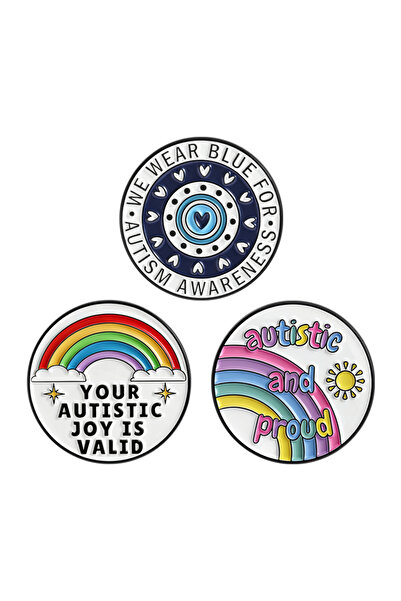Choice TZ2411 Autistic and Proud Enamel Pins Support Autism Awareness Brooche...