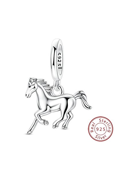 Choice KSC488 خرزة ساحرة أصلية من الفضة الإسترليني عيار 925 على شكل حصان يجري...
