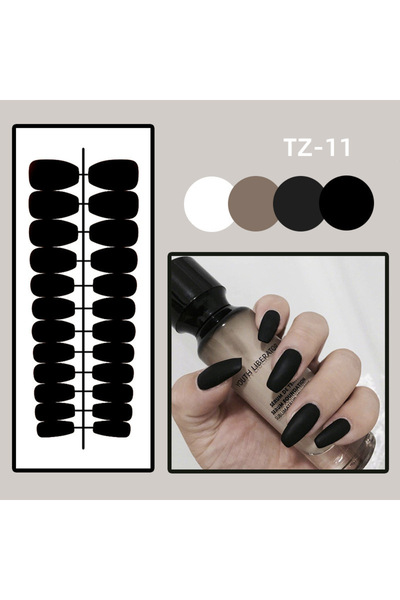 Choice TZ-11، مجموعة من 24 قطعة، رؤوس دائرية طويلة، ألوان زاهية، أظافر صناعية...