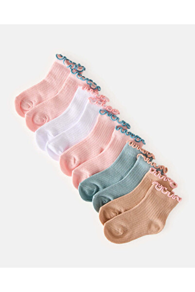 REDTAG جوارب طويلة متنوعة للبنات الرضع (5 أزواج)