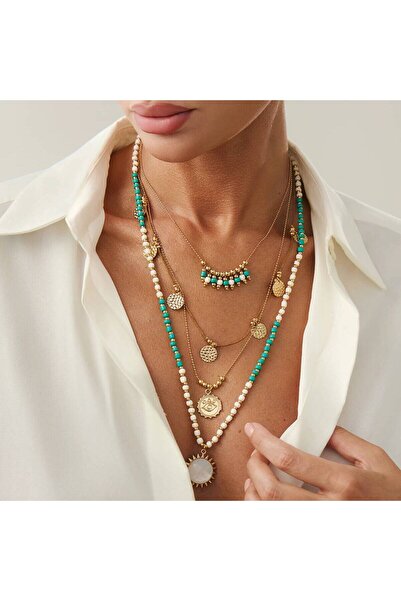 Choice X00K1JS06513 قلادة شوكر نسائية من إنجيمارك بتصميم بوهيمي مستدير على شك...