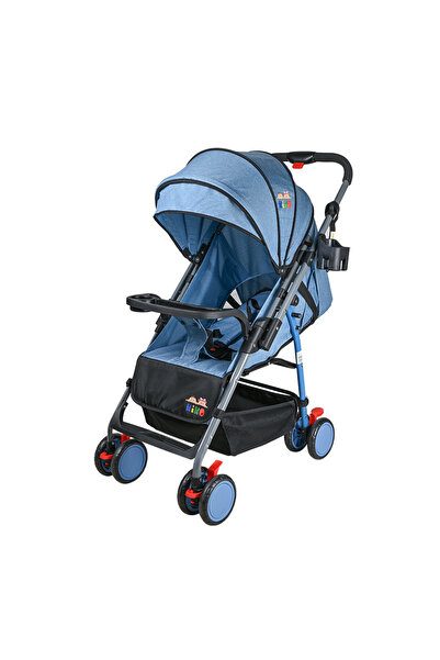 Kiko COMFORTABLE STROLLER 8WHEELS ( 0 M+ ) Blue