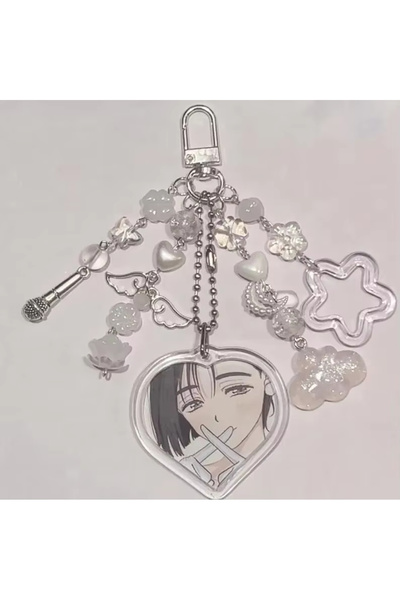 Miniso sua Fashion Acrylic Photo Key Rings Alien Stage Mizi And Sua Matching Keychains Jewelry Charm Gifts