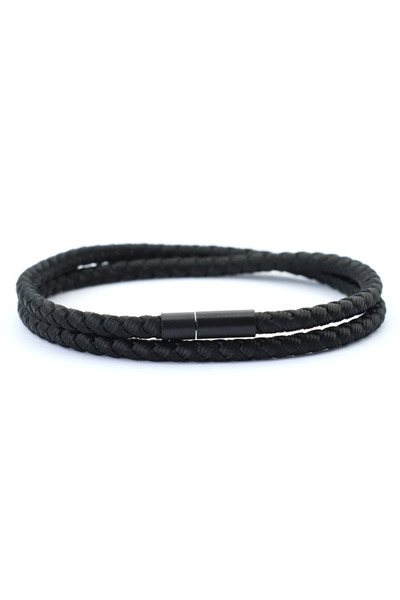 Choice Black Braided Keel Rope Bracelet Men Personalized Magnetic Braided Model Double Layer Nautical Bracl